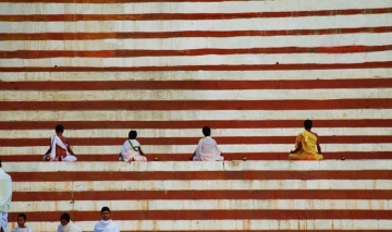 Praying in Varanasi